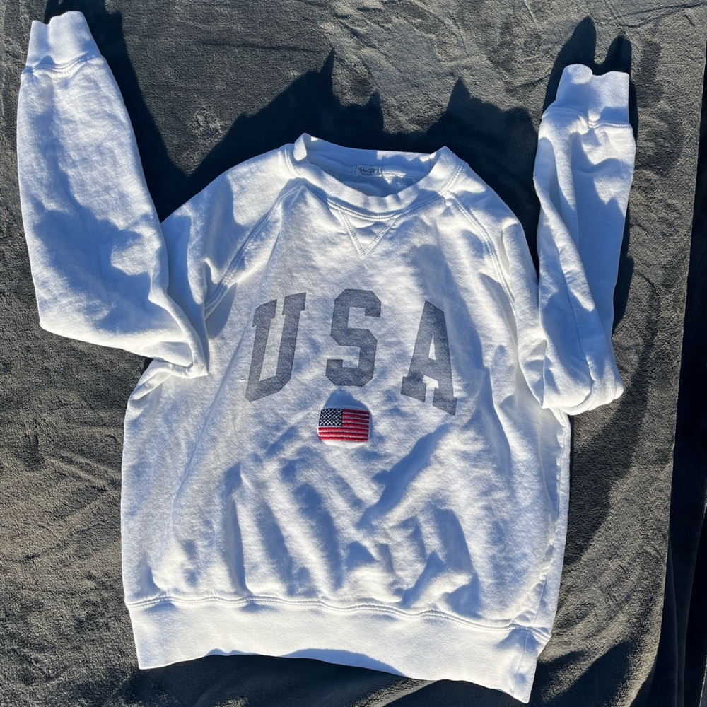 Pacsun White USA Crewneck